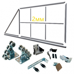  Комплект для откатных ворот КСС «Свари сам» из Т-профиля 2 мм